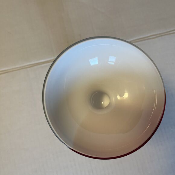 Krosno Jozefina Hand Blown Red & White Glass Octopus Candle Holder Votive Cup - Picture 4 of 11